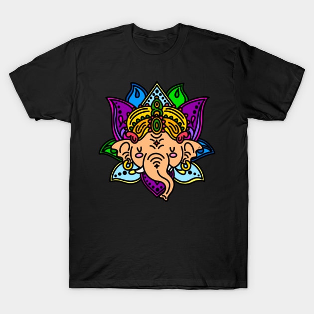 Colorful Ganesha T-Shirt by OfficialRaGee